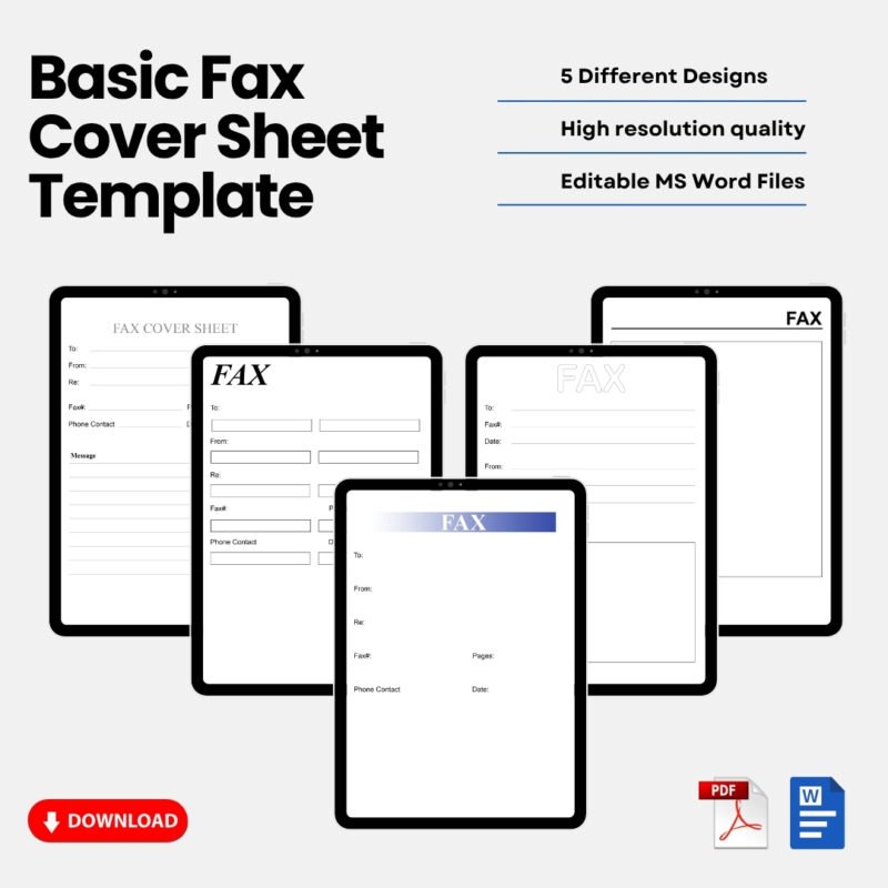 Basic Fax Cover Sheet