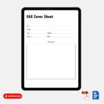 Fax Cover Sheet IRS