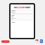 IRS Fax Cover Sheet Template