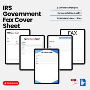 IRS Government Fax Cover Sheet