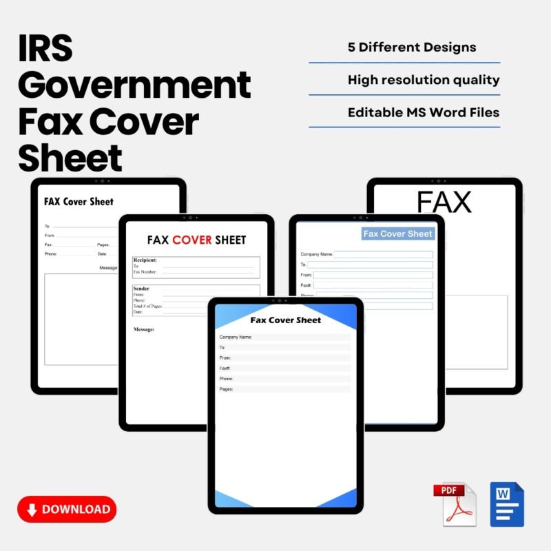 IRS Government Fax Cover Sheet