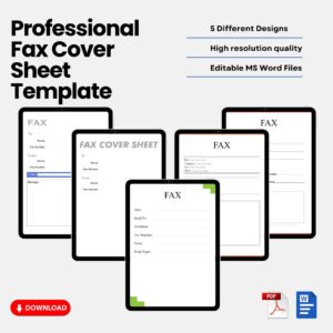 Professional Fax Cover Sheet