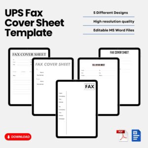 UPS Fax Cover Sheet