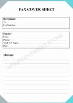 Personal Fax Cover Page