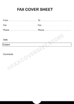 Personal Fax Cover Sheet Template