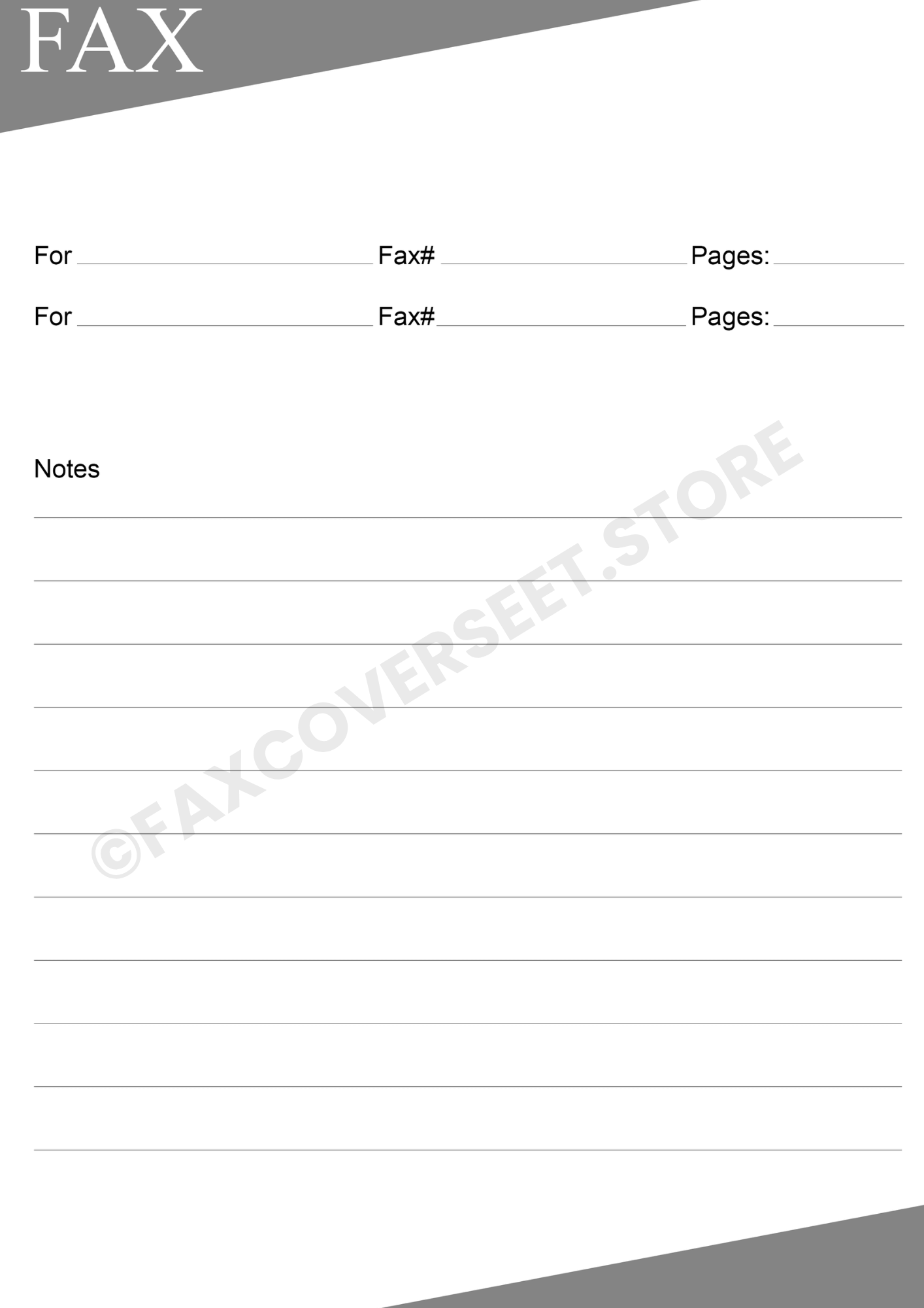 Personal Fax Cover Sheets